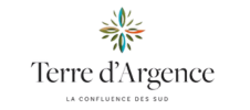 Logo de la boulangerie D'ICI, avec typographie élégante et une illustration d'épi de blé stylisé dans la lettre "D".