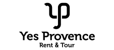 Logo de Yes Provence, représentant une voiture vintage stylisée sous le texte "Yes Provence".